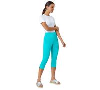 Cropped Stretch Trouser Capri Summer Leggings 3/4 Pedal Pushers Roman Teal 16
