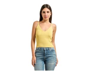Cropped Top - female - Armani Exchange - Sleeveless Tops - Yellow - M - Tops M