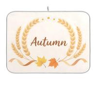 Crops Autumn Golden Reusable Dish Drying mat 18x24 Rectangle Large Rubber mat countertop Decorative Home Decor Essentials