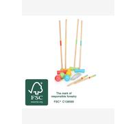 Small Foot 12033 Wooden Croquet Active FSC 100% Certified for the Garden, for All Ages from 3