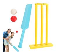 Croquet Set for Families - Educational Fun 2 Balls Croquet Wickets,Safe Crickets Bat Set Toys for Children Boys Girls Garden Backyard Beach Park, Hand-Eye Coordination