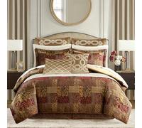 CROSCILL Galleria 4 Piece Red Comforter Set Queen/Red