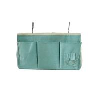 croselyu 3 grids Home Multifunctional Bedside Hanging Bag College Dormitory Bedside Cloth Hanging Basket Bed Clutter Sorting Storage Bag Magazine Book Storage Bag,1 pce (Green)