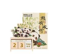 croselyu Wooden Universal Calendar Creative Reminder Desk Calendar Decoration Literary Dormitory Desktop Decoration Girl Dream Perpetual Calendar (style1)