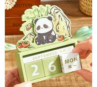 croselyu Wooden Universal Calendar Creative Reminder Desk Calendar Decoration Literary Dormitory Desktop Decoration Girl Dream Perpetual Calendar (style2)