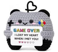 Crosheet Crochet Game Controller Gift for Him, Boyfriend, Husband - “Game Over, I Lost My Heart When I Met You” - Romantic Anniversary Birthday Gifts for Boyfriend Husband, I Love You Present for Him
