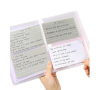 Croshuki 3x5 Index Card Holder Clear Plastic Organizer for Recipe Flashcard Notecard, 40 Pages can Hold 160pcs Cards