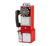 Crosley CR56-RE 1950's Payphone with Push Button Technology, Red