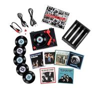 Crosley CR6037BT-RS Rolling Stones RSD3 Mini Turntable with Crate and Six 3-Inch Singles