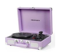 Crosley CR8005F-LN Cruiser Plus Vintage 3-Speed Bluetooth in/Out Suitcase Vinyl Record Player Turntable, Lavender