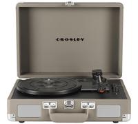 Crosley CR8005F-TE Cruiser Plus Vintage 3-Speed Bluetooth in/Out Suitcase Vinyl Record Player Turntable Taupe
