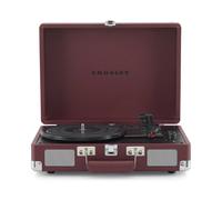 Crosley Cruiser Plus Portable Turntable, Bluetooth Record Player, Burgundy | 3-Speed Suitcase Vinyl Player, Home Turntables for Vinyl Records, Built in Stereo Speakers & Bluetooth Receiver, AUX Input