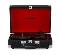 Crosley Cruiser Plus Portable Turntable, Bluetooth Record Player, Black | 3-Speed Suitcase Vinyl Player, Home Turntables for Vinyl Records, Built in Stereo Speakers & Bluetooth Receiver, AUX Input