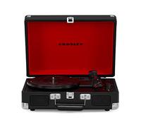 Crosley Cruiser Plus Portable Turntable - Bluetooth Record Player, 3-Speed Suitcase Vinyl Player, Home Turntables for Vinyl Records, Built in Stereo Speakers & Bluetooth Receiver, AUX Input, Black