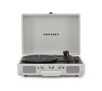 Crosley Portable Turntable Cruiser Plus – Bluetooth, 3-Speed, Built-in Speakers – White Sand