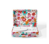 Crosley Cruiser Plus Turntable with 2 Speakers, Bluetooth In & Out and Aux 3 Speed Retro Record Player - For 7 inch, 10 inch and 12 inch Vinyl - Portable with Integrated Case - Groovy Flowers