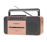 Crosley CT102 Portable Cassette Player & Recorder with AM/FM Portable Radio - Retro Bluetooth Music Player with Built-in Microphone, Auto-Stop & Speaker - Battery or Mains Powered for Home & Travel