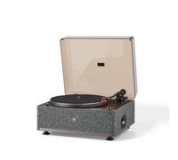 Crosley E200 Vinyl Record Player with Speakers - Walnut | Bluetooth Turntable, Vibrationblock Suspension, 60w 4-speaker System, Atn3600l Cartridge, Auto-stop, Rca Outputs