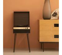 Crosley Jasper Bluetooth Record Player with 3-Speed Turntable & Built-in Speakers - Classic Vinyl Records Player in Walnut Wood Finish - Versatile Wireless Music System for Home Entertainment