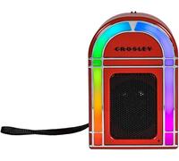 Crosley Mini Jukebox Portable Bluetooth Speaker with 8H+ Playtime - Wireless Indoor Travel Speaker with Lights, Retro Design with Bold Audio, Rechargeable USB-C Party Speakers, Red