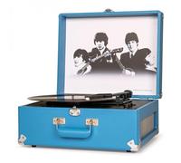 Crosley The Beatles Anthology Turntable, Bluetooth Record Player, Blue | 3-Speed Suitcase Vinyl Player, Home Turntables for Vinyl Records, Built in Stereo Speakers, Bluetooth Receiver, AUX