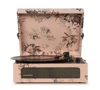 Crosley Voyager Portable Turntable - Bluetooth Record Player, 3-Speed Suitcase Vinyl Player, Home Turntables for Vinyl Records, Built in Stereo Speakers & Bluetooth Receiver, AUX Input, Floral