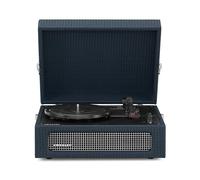 Crosley Voyager Portable Turntable - Bluetooth Record Player, 3-Speed Suitcase Vinyl Player, Home Turntables for Vinyl Records, Built in Stereo Speakers & Bluetooth Receiver, AUX Input, Navy Blue