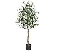 CROSOFMI Artificial Olive Tree 120cm Big tall Fake Plants, Artificial Olive Silk Plants Indoors in Pots, Faux Tropical large artificial plant suitable for Home Office Living Room outdoors Decor