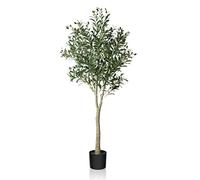 CROSOFMI Artificial Olive Tree 150cm Big tall Fake Plants, Artificial Olive Silk Plants Indoors in Pots, Faux Tropical large artificial plant suitable for Home Office Living Room outdoors Decor