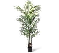 CROSOFMI Artificial Plants Areca Palm 150cm Fake Tropical Tree Faux Plants for Indoors and Outdoors Artificial Foliage and Plastic Pot for Party Office Home House Decorations (1 PACK)