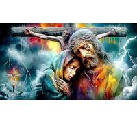 cross 1000 Pieces Jigsaw Puzzles for Adults Educational Games Jigsaw Puzzle Home Decors for The Whole for Women, Gifts for Men 75x50cm/1000pcs