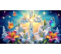 cross 1000 Pieces Jigsaw Puzzles for Adults Family Challenge Toys Jigsaw Puzzle Home Decors for The Whole for Women, Gifts for Mencross75x50cm/1000pcs