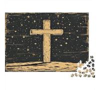 Cross 1000 Pieces Jigsaw Puzzles for Adults Festive Gifts Family Challenging Educational Games Home Decoration for Adults And Kids Age 12 Years Up 1000pcs (75x50cm)