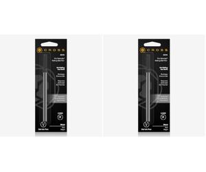 CROSS 8015 Refillable for Rollerball and Selectip Pen, Fine Point, Gel Ink 0.5 mm Slim, 2 Pack, Black