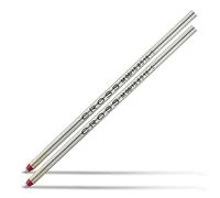 Cross 8518-5 Original Mini Refill for Ballpoint Pens, Medium Point, Suitable for Cross Tech3+ Ballpoint Pens, 2 Pack, Red