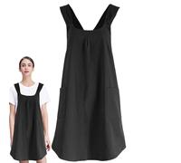 cross aprons for women with pockets, cross back apron - gardening apron for women, chef aprons for pastry and gardening, cooking apron, painting apron