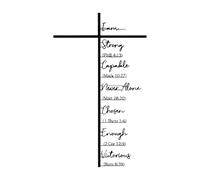 Cross Artwork - 15.75 Screen | Metal Writing - Hanging Panty Accent with Durable Cut Design for Living Room Bedroom Church Office Farmhouse Wedding and Prayer Spaces
