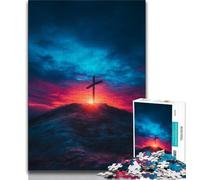 Cross at Sunset 2000 Piece Jigsaw Puzzles for Adults & Teens,Help The Brain Exercise Addictive Toys to Cultivate Patience Suitable for Couples 70x100cm