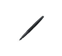 Cross ATX Refillable Click-Off Cap Stainless Steel Fountain Pen with Diamond Pattern, Medium Nib, includes Premium Gift Box and 2 Black Cartridge Refills, 1 Pack, Metallic Black