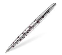 Cross ATX Cherry Blossom Polished Chrome with Polished Chrome Trim Ballpoint Pen