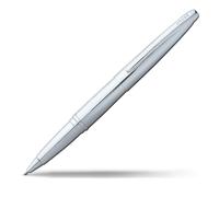 CROSS ATX Pure 885-2 Refillable Metal Chrome Rollerball Pen with Chrome-Plated Appointments, Medium Point, includes Premium Gift Box and Black Rollerball Cartridge, 1 Pack, Silver