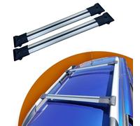 Cross Auto Accessories-Car Roof Rack Compatible With Dacia Duster 2018-2023 Cross Bar For Roof Rails, Aluminium Set 2 Pcs Gray