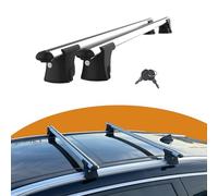 Cross Auto Accessories-Premium Roof Rack Compatible With Hyundai I40 Sw/Estate/Wagon 2012-2019; Cross Bars, Lockable Rail Carrier For Closed-Flush Rail Roof Bars 2 Pcs Grey