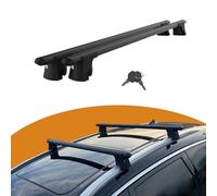 Cross Auto Accessories-Premium Roof Rack Compatible With Hyundai İx35 2010-2015; Cross Bars, Lockable Rail Carrier For Closed-Flush Rail Roof Bars 2 Pcs Black