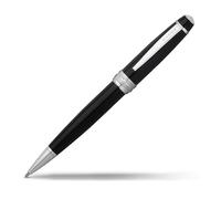 Cross Bailey AT0452-7 Refillable Plastic Ballpoint Pen with Polished Chrome Appointments, Medium Point, includes Premium Gift Box and Black Cartridge, 1 Pack, Black Lacquer