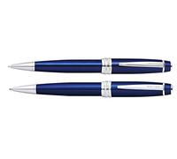Cross Bailey Blue Lacquer Ball Pen and Pencil Set
