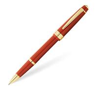 CROSS Bailey Light AT0745-13 Refillable Resin Gel Ink Rollerball Pen with Polished Gold Tone Appointments, Medium Point, includes Premium Gift Box and Black Gel Ink Cartridge, 1 Pack, Amber