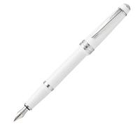 CROSS Bailey Light Click-Off Cap Plastic Fountain Pen with Resin Finish, Medium Fountain, includes Premium Gift Box and Black Cartridge, 1 Pack, Polished White