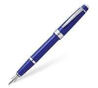 CROSS Bailey Light Click-Off Cap Plastic Fountain Pen with Resin Finish, Medium Fountain, includes Premium Gift Box and Black Cartridge, 1 Pack, Polished Blue
