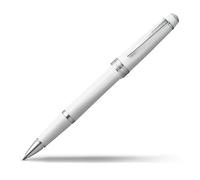 CROSS Bailey Light Refillable Click-Off Cap Plastic Rollerball Pen with Resin Finish, Medium Gel Ink Rollerball, includes Premium Gift Box and Black Cartridge, 1 Pack, Polished White